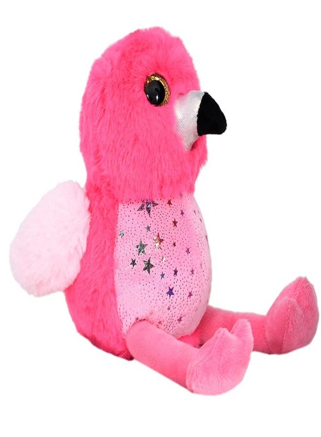 Mirada Plush Bird Stuffed Toy Pink Foil Glitter Eye Flamingo Soft Toy -18cm - Image 2